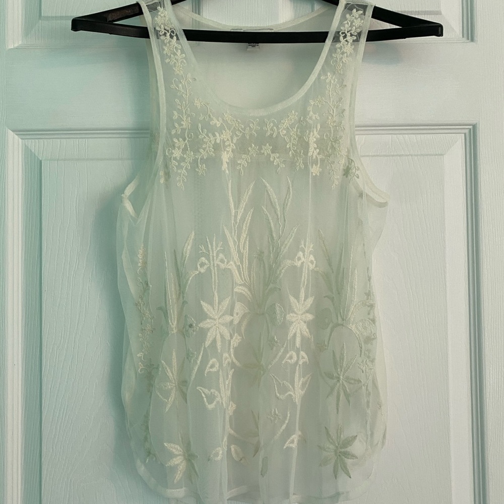 American Eagle sheer lace tank top